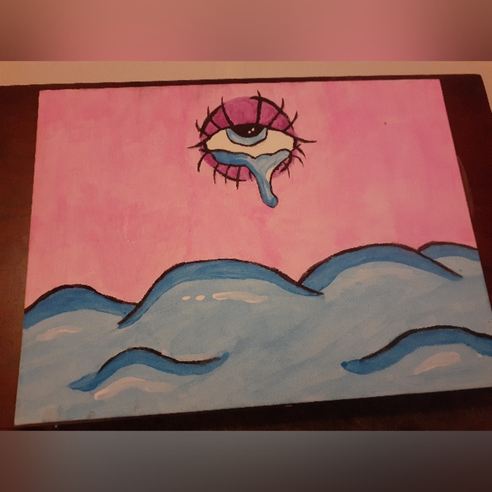 Hand-Painted Trippy Art